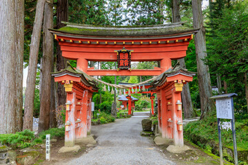 秋の達谷窟毘沙門堂　岩手県平泉町　Takkoku-no-Iwaya Bishamon-do Temple in autumn