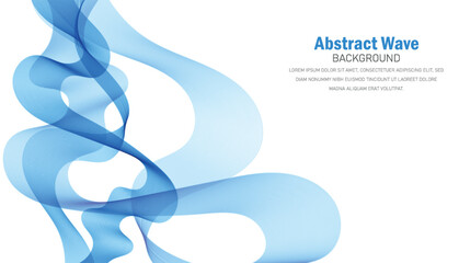Smooth blue wave patterns create an abstract and elegant visual.