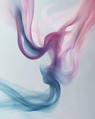 Abstract Flowing Pink and Blue Gradient