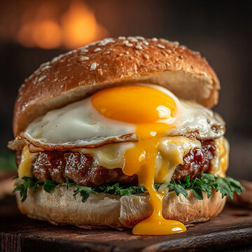 Delicious cheeseburger