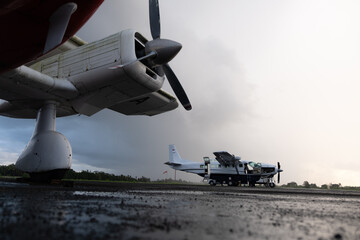 Aircraft on Wet Apron