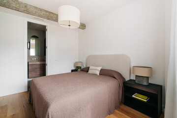 Bedroom with Exposed Beam