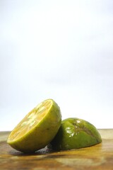 The fresh calamansi fruit or kasturi orange for a drink that is rich in vitamin C, fiber and antioxidants