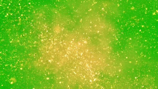 Digital Art & Animation with golden explosion expanding on a green screen background ideal for video editing visual effects motion graphics and creative projects that require touch of energy
