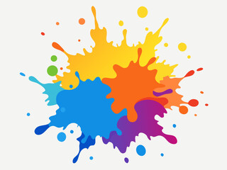colorful ink splashes vector 