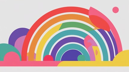 Image is a vibrant, abstract digital artwork featuring a dynamic composition of geometric shapes and gradients. The central focus is a square frame containing swirling