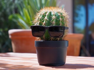 Cool Cactus Wearing Sunglasses