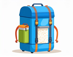 flat vector illustration of dried meal pack