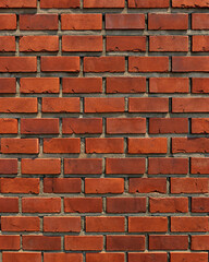 Obraz premium Classic Red Brick Wall Texture with Deep Mortar