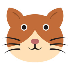 cat head illustration 