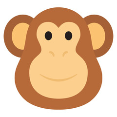 monkey head illustration 