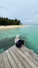 Peaceful Moment by the Tropical Beach