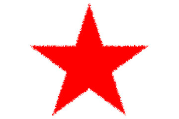 Obraz premium Star vector logo, alone, red star 