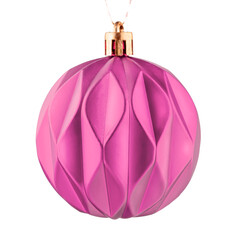Christmas balloon isolate, Bright pink ornament adds festive cheer for Christmas and New Year celebrations, highlighting seasonal joy and decorations

