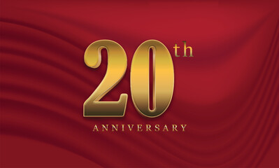 Editable 20th anniversary text effectstyle illustrations