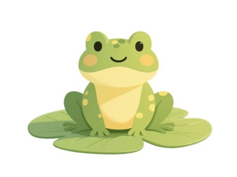 Cute Cartoon Frog Transparent Background - Powered by Adobe