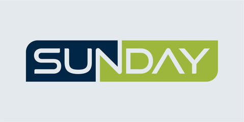 design Sunday word modern clean vector template