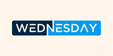 design Wednesday word modern clean vector template