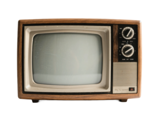 Retro CRT TV Transparent Background
