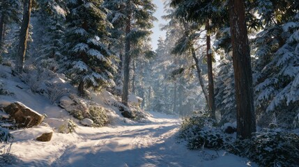 Winter wonderland walk snowy forest nature photography scenic landscape tranquil environment