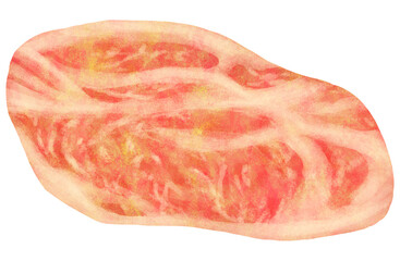 生の牛肉のイラスト