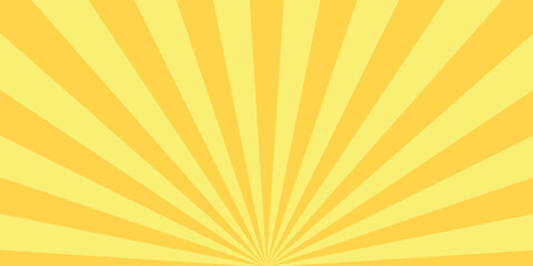 Sunrise sunbeam rays, yellow lines background, light