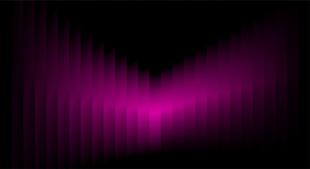 Abstract glowing magenta heart shape formed by digital pixels on black background