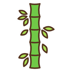 手書き風の単品アイコンイラスト　竹