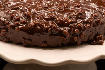 Detalle pastel de chocolate