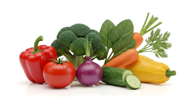 Fresh vibrant vegetables create a healthy lifestyle statement for recipe books, farm-to-table promotions, and nutritional guides to wellness success