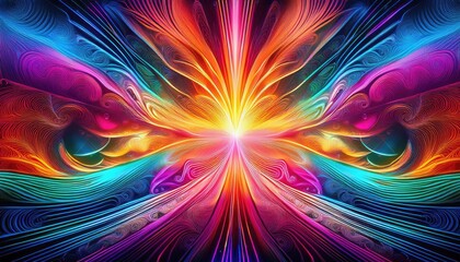Vibrant Psychedelic Fractal Art