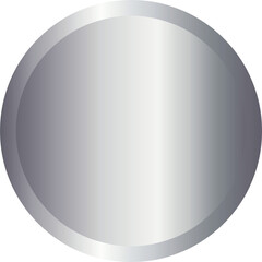 circle metallic banner silver