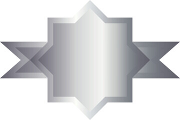 ribbon metallic banner silver