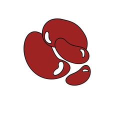 Kidney Beans Illustration: Simple, Clean Food Icon