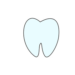 Minimalist Tooth Illustration: Dental Health Symbol