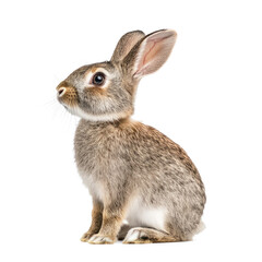 Obraz premium Rabbit sniffing A rabbit twitches its nose as it curiously explores. full length isolate on transparent background
