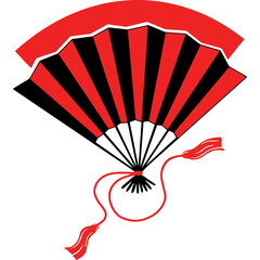 japanese fan vector illustration