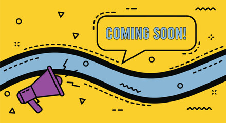 Coming soon announcement marketing promotion advertising template design editable