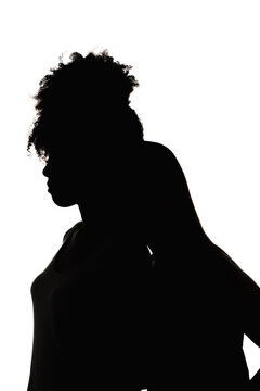 Studio silhouette duo portrait