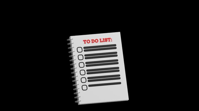3D To Do List | Alpha Channel