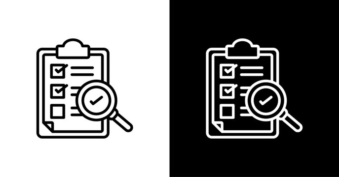 Quality Control Check  White Icon Set Design
