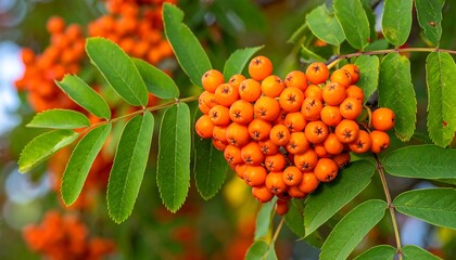 Vibrant autumn rowan berries (1)