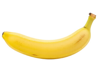 Single ripe yellow banana, a healthy and nutritious tropical fruit snack