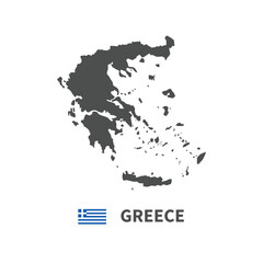 greece map flag illustration on white background