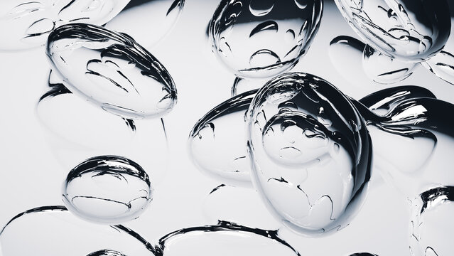 Bubbles float gently in an abstract water background design