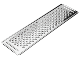Stainless steel flat grater kitchen utensil for cheese zest and spice preparation