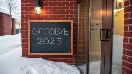 Goodbye 2025 celebration concept. Suitable for marketing or business purposes