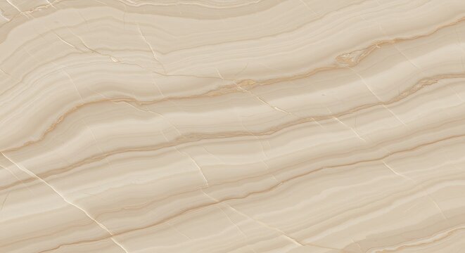 Close-up of wavy beige stone texture with natural veining patterns