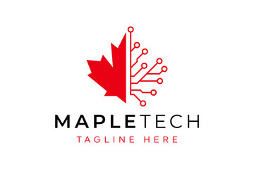 Maple Tech Logo design vector