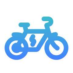 electric bike outlined gradient icon